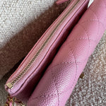 CHANEL Belt Bag 22S Dark Pink Caviar Quilted Belt Bag AGHW - Redeluxe