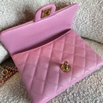 CHANEL Belt Bag 22S Dark Pink Caviar Quilted Belt Bag AGHW - Redeluxe