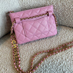 CHANEL Belt Bag 22S Dark Pink Caviar Quilted Belt Bag AGHW - Redeluxe