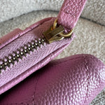 CHANEL Belt Bag 22S Dark Pink Caviar Quilted Belt Bag AGHW - Redeluxe