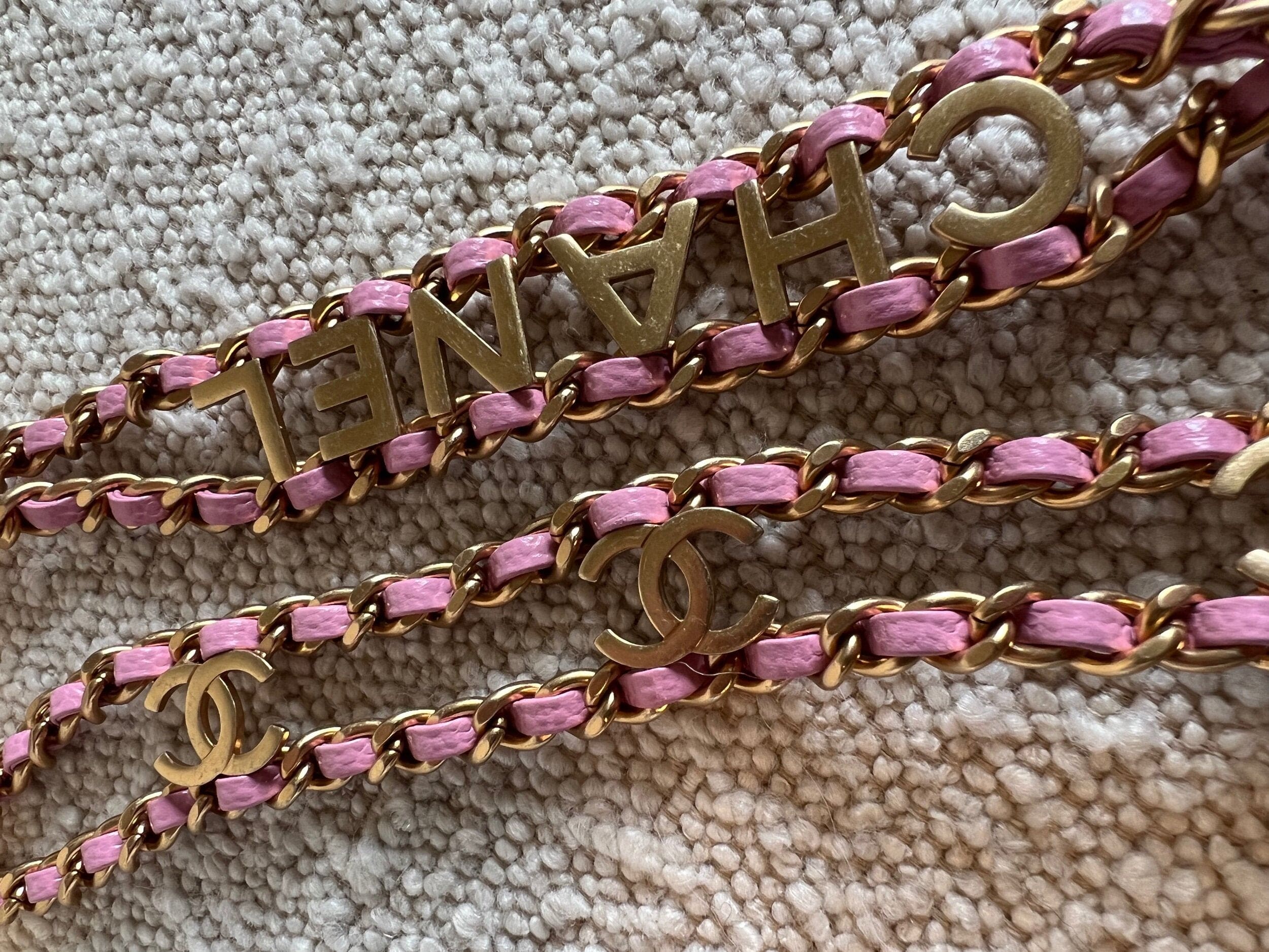 CHANEL Belt Bag 22S Dark Pink Caviar Quilted Belt Bag AGHW - Redeluxe
