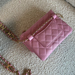 CHANEL Belt Bag 22S Dark Pink Caviar Quilted Belt Bag AGHW - Redeluxe