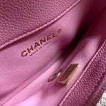 CHANEL Belt Bag 22S Dark Pink Caviar Quilted Belt Bag AGHW - Redeluxe