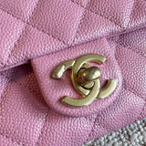 CHANEL Belt Bag 22S Dark Pink Caviar Quilted Belt Bag AGHW - Redeluxe
