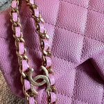 CHANEL Belt Bag 22S Dark Pink Caviar Quilted Belt Bag AGHW - Redeluxe