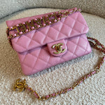 CHANEL Belt Bag 22S Dark Pink Caviar Quilted Belt Bag AGHW - Redeluxe