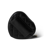 CHANEL Belt Bag Black 22S CC In Love Heart Zipped Black Lambskin Quilted Belt Bag LGHW - Redeluxe