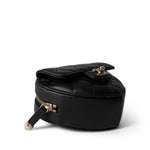 CHANEL Belt Bag Black 22S CC In Love Heart Zipped Black Lambskin Quilted Belt Bag LGHW - Redeluxe