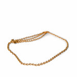 CHANEL Belt Gold Gold Quilted Double CC Belt - Redeluxe