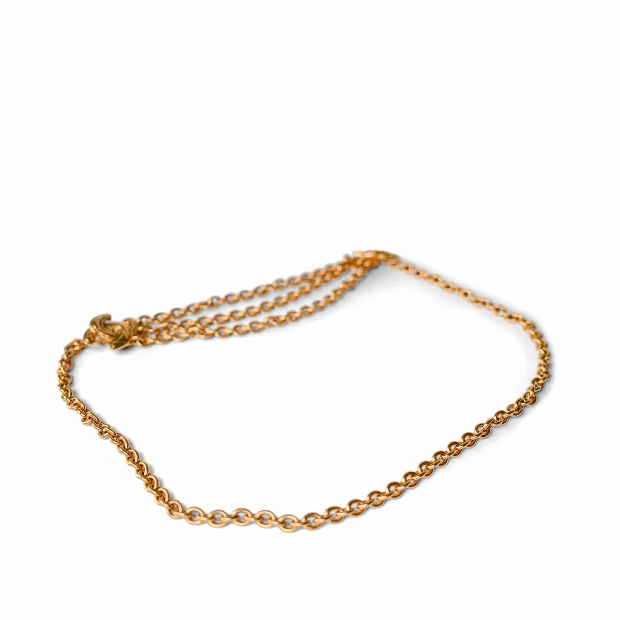 CHANEL Belt Gold Gold Quilted Double CC Belt - Redeluxe
