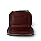 CHANEL Black 12C Black Caviar Quilted Mini Dual Zipper Case Silver Hardware - Redeluxe