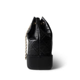 CHANEL Black 19C Black Aged Calfskin Quilted Gabrielle Backpack - Redeluxe