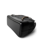 CHANEL Black 19C Black Aged Calfskin Quilted Gabrielle Backpack - Redeluxe