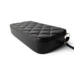 CHANEL Black Black Lambskin Quilted Small Clutch With Pearly Chain - Redeluxe