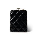 CHANEL Black Black Vanity Clutch with Chain Light Gold Hardware - Redeluxe