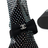 CHANEL Boots Black 23S Black Crystal Mary Jane Booties - Redeluxe