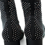 CHANEL Boots Black 23S Black Crystal Mary Jane Booties - Redeluxe