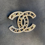 CHANEL Brooch Gold Chanel CC Brooch Pearly and Crystal - Redeluxe