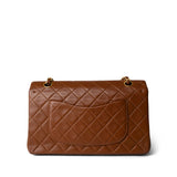 CHANEL Brown Vintage Brown Lambskin Quilted Classic Flap Medium Gold Hardware - Redeluxe