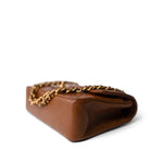 CHANEL Brown Vintage Brown Lambskin Quilted Classic Flap Medium Gold Hardware - Redeluxe