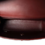 CHANEL Burgundy Burgundy Lambskin Quilted Mini Rectangular Flap Light Gold Hardware - Redeluxe