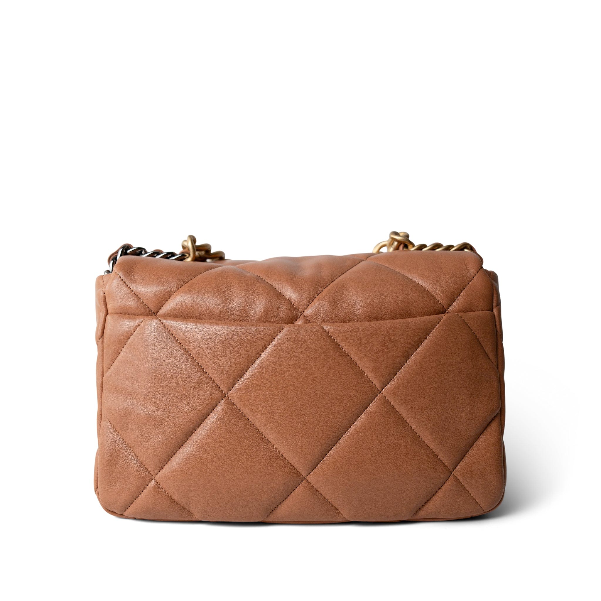 CHANEL Caramel 21P Caramel Quilted Large 19 Flap Mixed Hardware - Redeluxe