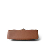 CHANEL Caramel 22S Caramel Lambskin Quilted Classic Flap Small Light Gold Hardware - Redeluxe