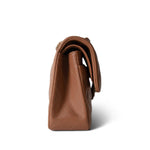 CHANEL Caramel 22S Caramel Lambskin Quilted Classic Flap Small Light Gold Hardware - Redeluxe