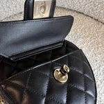 CHANEL Clutch 22S CC In Love Black Lambskin Quilted Small (Clutch on Chain) Heart Bag LGHW - Redeluxe