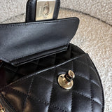 CHANEL Clutch 22S CC In Love Black Lambskin Quilted Small (Clutch on Chain) Heart Bag LGHW - Redeluxe