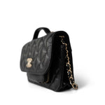 CHANEL Clutch Black Black Caviar Quilted Business Affinity Clutch With Chain Flap Light Gold Hardware - Redeluxe