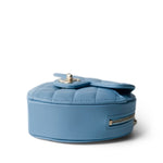 CHANEL Clutch Blue 22S CC In Love Blue Lambskin Quilted Small (Clutch on Chain) Heart Bag LGHW - Redeluxe