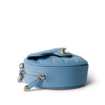CHANEL Clutch Blue 22S CC In Love Blue Lambskin Quilted Small (Clutch on Chain) Heart Bag LGHW - Redeluxe