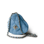 CHANEL Clutch Blue 22S CC In Love Blue Lambskin Quilted Small (Clutch on Chain) Heart Bag LGHW - Redeluxe