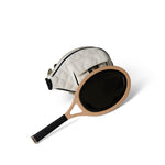 CHANEL Clutch White 23C Tennis Racket Mirror Vanity Clutch with Chain White & Black W/ LGHW - Redeluxe