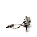 CHANEL Clutch White 23C Tennis Racket Mirror Vanity Clutch with Chain White & Black W/ LGHW - Redeluxe