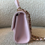 CHANEL Cosmetic Cases 22P Light Pink Lambskin Quilted Micro Vanity w/ Top Handle - Redeluxe