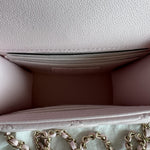 CHANEL Cosmetic Cases 22P Light Pink Lambskin Quilted Micro Vanity w/ Top Handle - Redeluxe