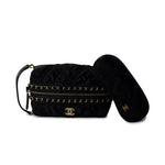 CHANEL Cosmetic Cases Black 22P CC Travel Pouch With Sleep Mask - Redeluxe