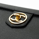 CHANEL Cosmetic Cases Black Chanel Vintage Black Vanity Case Caviar GHW - Redeluxe