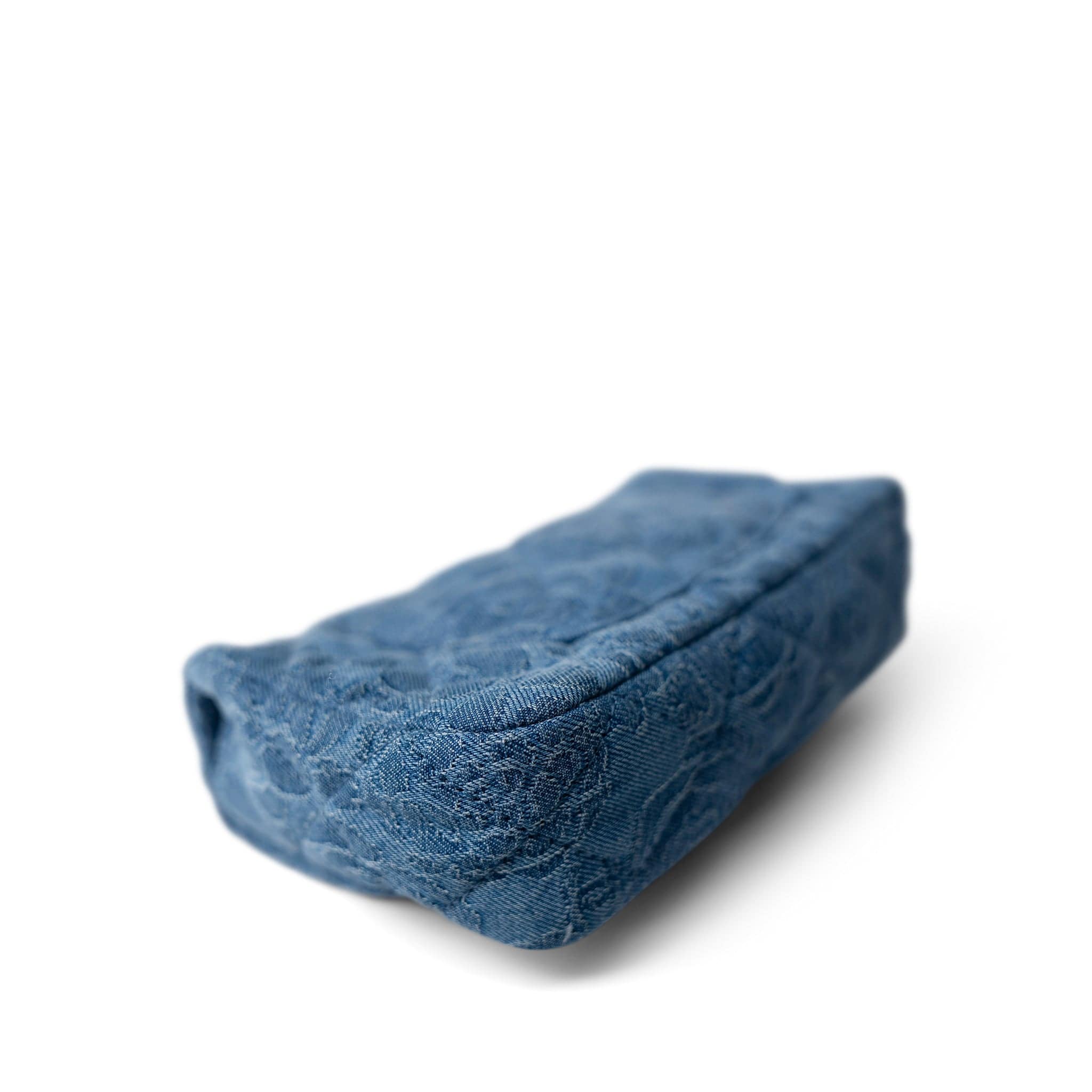 Blue Denim Quilted Camelia Mini Flap Aged Silver Hardware – REDELUXE