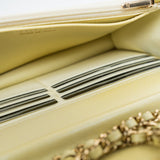 CHANEL Crossbody Yellow 23S Iridescent Yellow Lambskin Quilted Wallet On Chain (WOC) Light Gold Hardware - Redeluxe