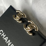 CHANEL Earrings Chanel CC Turnlock Earrings Light Gold - Redeluxe