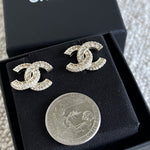 CHANEL Earrings Chanel Classic CC Timeless Earrings Light Gold - Redeluxe