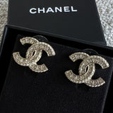 CHANEL Earrings Chanel Classic CC Timeless Earrings Light Gold - Redeluxe