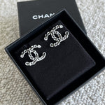CHANEL Earrings Classic CC Ruthenium Earring - Redeluxe