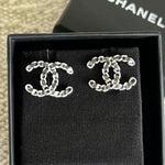 CHANEL Earrings Classic CC Ruthenium Earring - Redeluxe
