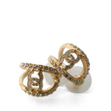 CHANEL Earrings GOLD 22A CC Gold and Crystal Earrings - Redeluxe