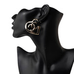 CHANEL Earrings Gold 22P CC Heart Earrings Light Gold - Redeluxe