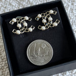 CHANEL Earrings Gold 22P Gold Black Crystal Pearl Earrings - Redeluxe